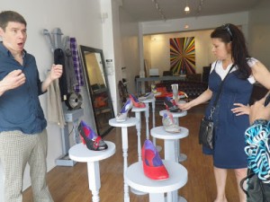 Shoe designer Jeff Brodawka tells my friend Melanie how his shop Browawka & Friends came to be.