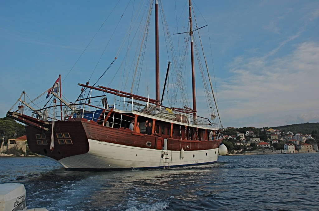 The Romanca, a hand built 100-foot wooden sailing vessel, was our home and transportation as we sailed the Adriatic among islands between Dubrovnik and Spilt along the coast of Croatia.